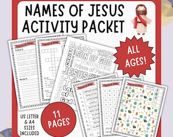Names of Jesus Activity Packet for Kids (Digital Download)