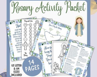 Printable Rosary Activity Packet for Catholic Kids (Digital Download)