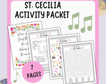 St. Cecilia Activity Packet for Catholic Kids (Digital download)