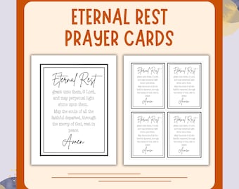 Eternal Rest Prayer Cards | Requiem Aeternam | Catholic Kids Prayer Printable | Hallowtide | All Souls Day