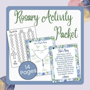 Printable Catholic Kids Rosary Activity Packet | Rosary Guide for Children (PDF Download)