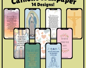 Catholic Prayer and Art Phone Wallpaper and Lock Screen (Digital Download)