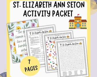 St. Elizabeth Ann Seton Aktivitätspaket für katholische Kinder (digitaler Download)
