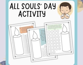 All Souls Day Prayer Activity for Catholic Kids (Digital Download)