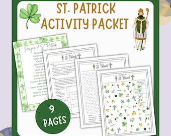 St Patrick Activity Packet for Catholic Kids (Digital download)