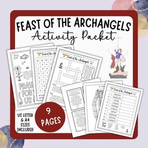 Feast of the Archangels Activity Packet for Catholic Kids | St. Michael, Gabriel, Raphael (Digital Download)