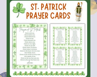 St. Patrick Prayer Cards | Catholic Kids Prayer Printable (Digital download)