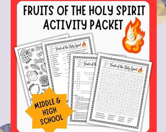 Fruits of the Holy Spirit Activity Packet for Catholic Teens | Confirmation | Digital Download