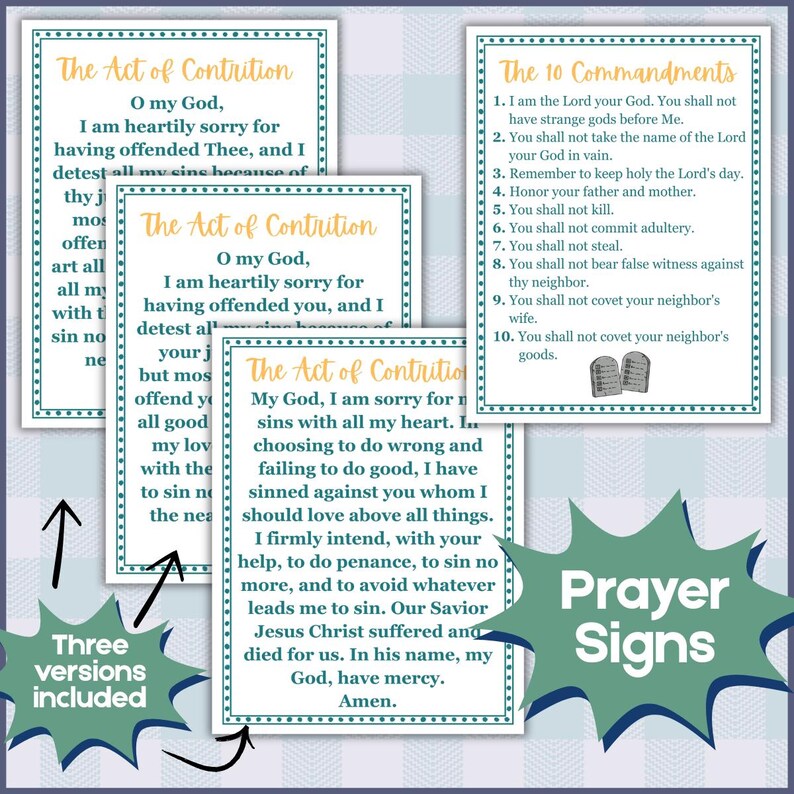 Confession Guide for Catholic Kids | First Reconciliation Printable ...
