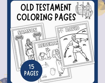 Printable Old Testament Coloring Pages (Digital Download)