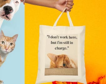 Funny Tote Bag, Cat Lover Tote Bag, Antidepressant Cat Tote Bag, Cat Mom Tote Bag, Cat Shopping Bag, Cat Bag, Animal Lover Gift