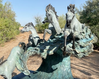 HorsePower artwork bronze sculpture of four horses.