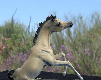 Rise and Shine bronze reclining foal created using &quot;lost wax&quot; process.