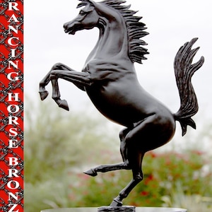 Cavallino Rampante, Rearing Horse, Prancing Horse bronze sculpture