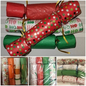 4 Pack: Christmas Crackers with snap /Birthday Crackers/Party Poppers/ New Years Poppers/ Holiday Crackers