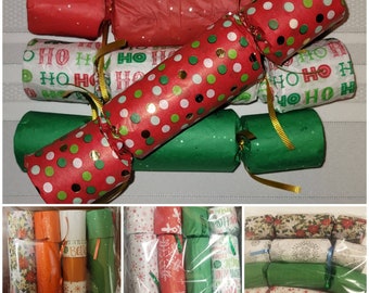 4 Pack: Christmas Crackers with snap /Birthday Crackers/Party Poppers/ New Years Poppers/ Holiday Crackers