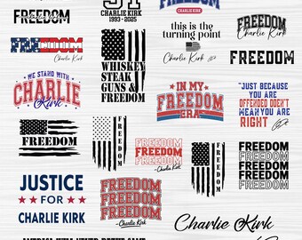 チャーリー・カーク SVG PNG: これが転換点、愛国的なデザイン、アメリカの愛国者（デジタルダウンロード）