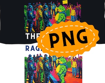 ポートランド・フロッグ抗議 PNG: 反ファシズム、デザインに抵抗（デジタルダウンロード）