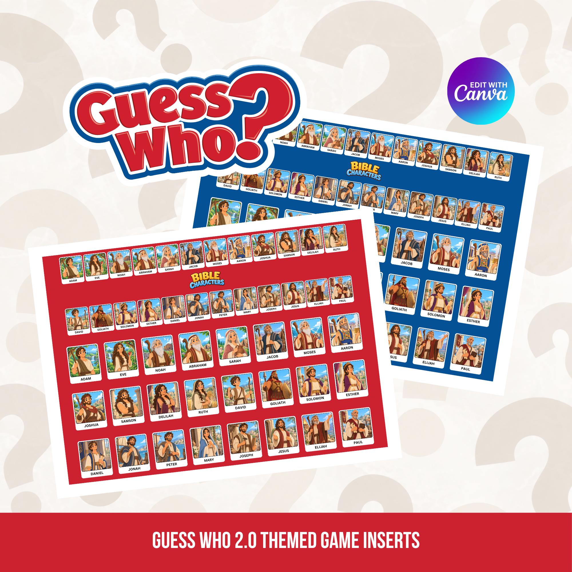 Guess Who 2.0 Insert Cards - Etsy