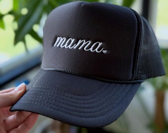 Mama Trucker Hat, Mama Embroidered Hat, New Mama Hat, Mothers Day Gift, New Mama Gift, Mama Summer Hat, Mama Birthday Gift, Retro Mama Hat