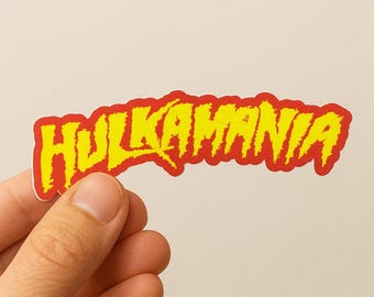 Hulkamania Sticker or Magnet: Retro Wrestling Fan Gift