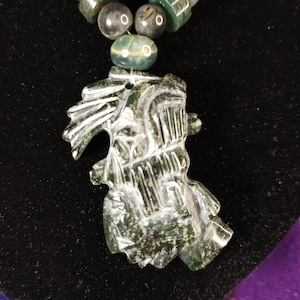 Mayan Jade Pakal head Ceremonial l necklace | “ Pakal the Great ” | Sacred Adornment | Lovingly Handcrafted in Guatemala by a Mayaitzarts De