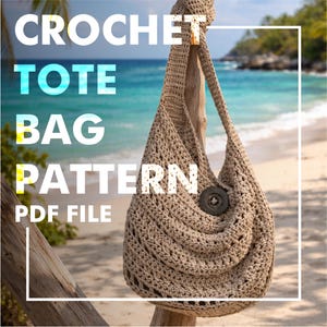 DIY Crochet Tote Bag Pattern | Beginner Crochet Bag Pattern PDF | Easy Handmade Shoulder Bag | Modern Crochet Tutorial