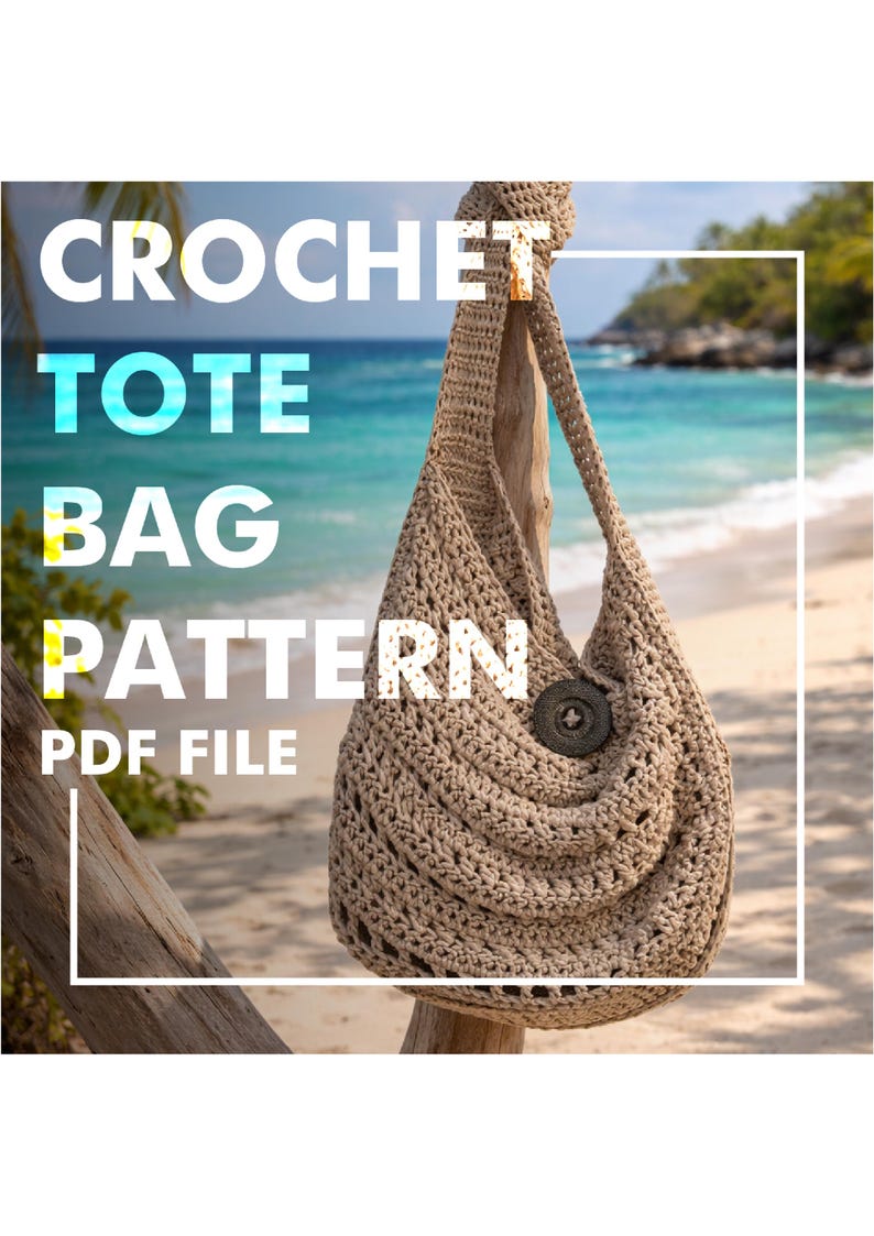 DIY Crochet Tote Bag Pattern | Beginner Crochet Bag Pattern PDF | Easy ...