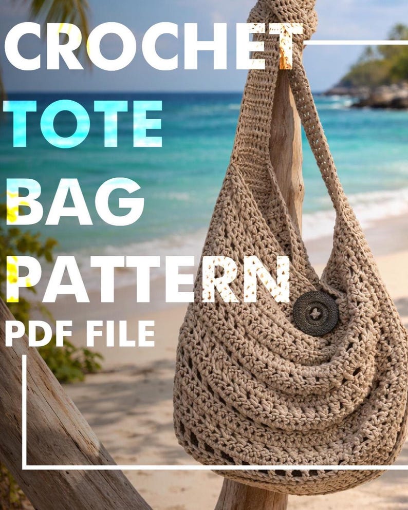 DIY Crochet Tote Bag Pattern | Beginner Crochet Bag Pattern PDF | Easy ...