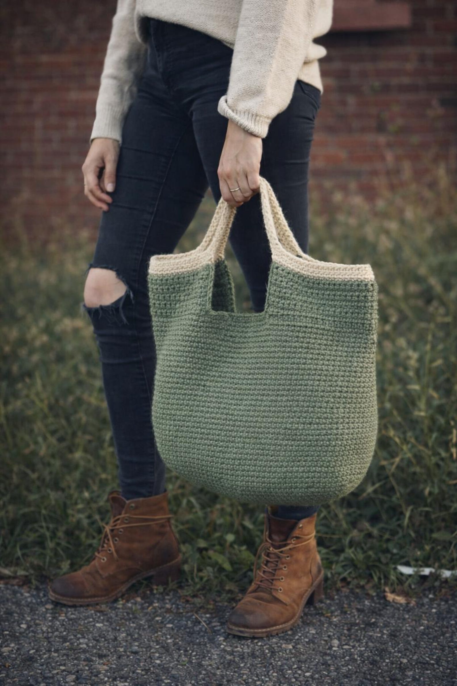 DIY Crochet Tote Bag Pattern | Beginner Crochet Bag Pattern PDF | Easy ...
