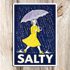 Salty Vintage Morton Salt Girl Sticker