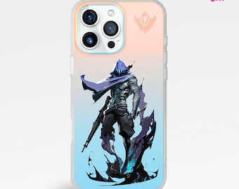 Iridescent Valorant Agent Phone Case: Shimmery Gaming Cover