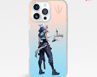 Iridescent Valorant Agent Phone Case Bundle – 10 Glimmering Game Characters – Shimmery  Cover for iPhone & Samsung