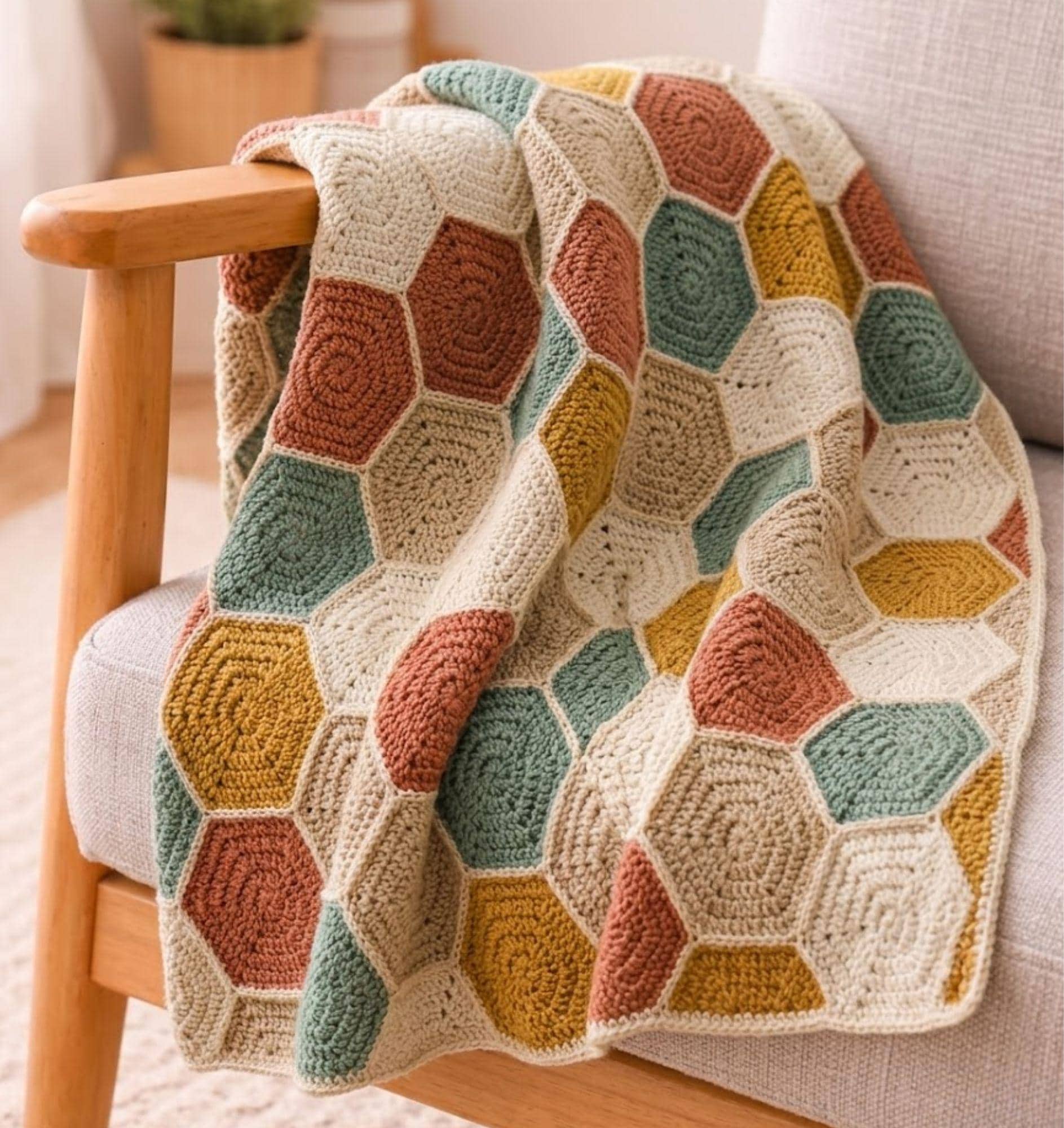 Honeycomb Hexagon Blanket Crochet