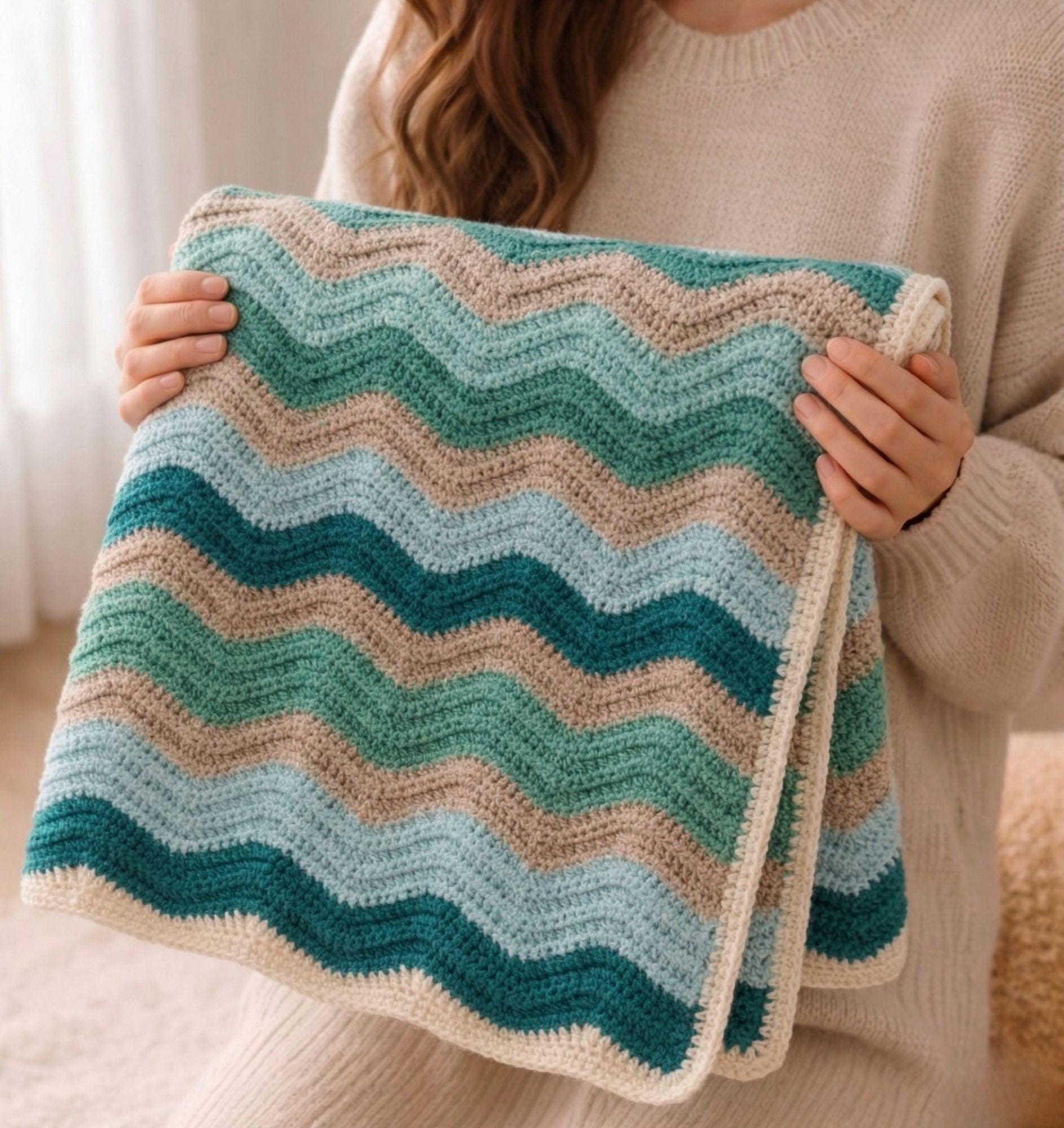 39 Crochet Borders with Lace, Scallops, Frames, and Table Runners 6 Easy Ruffle Border Crochet Blanket