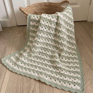 Iris Stitch Baby Blanket Crochet Pattern, Afghan Pattern (PDF Download)