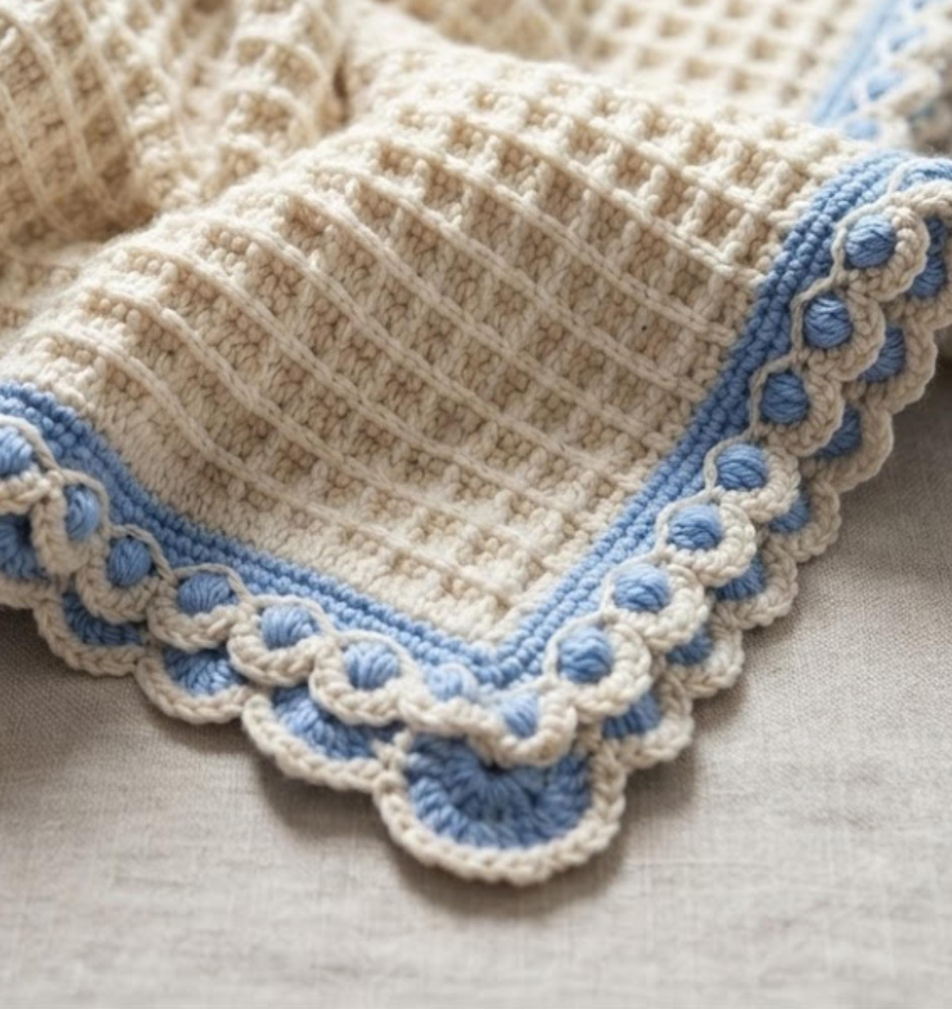 Waffle Stitch Crochet Blanket
