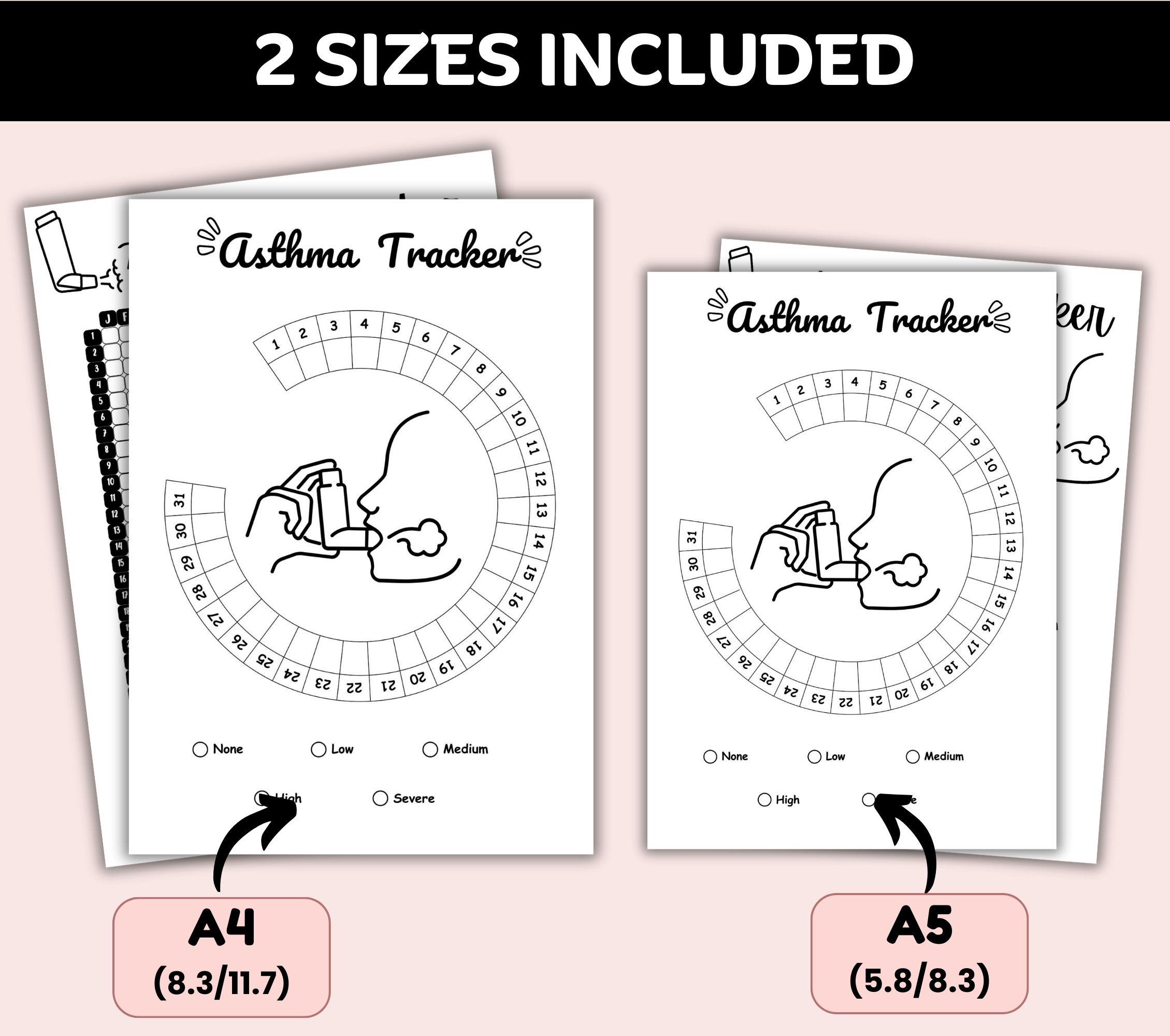 Printable Inhaler Asthma Tracker Printable, Inhaler Tracker, Health Tracker, Asthma ...