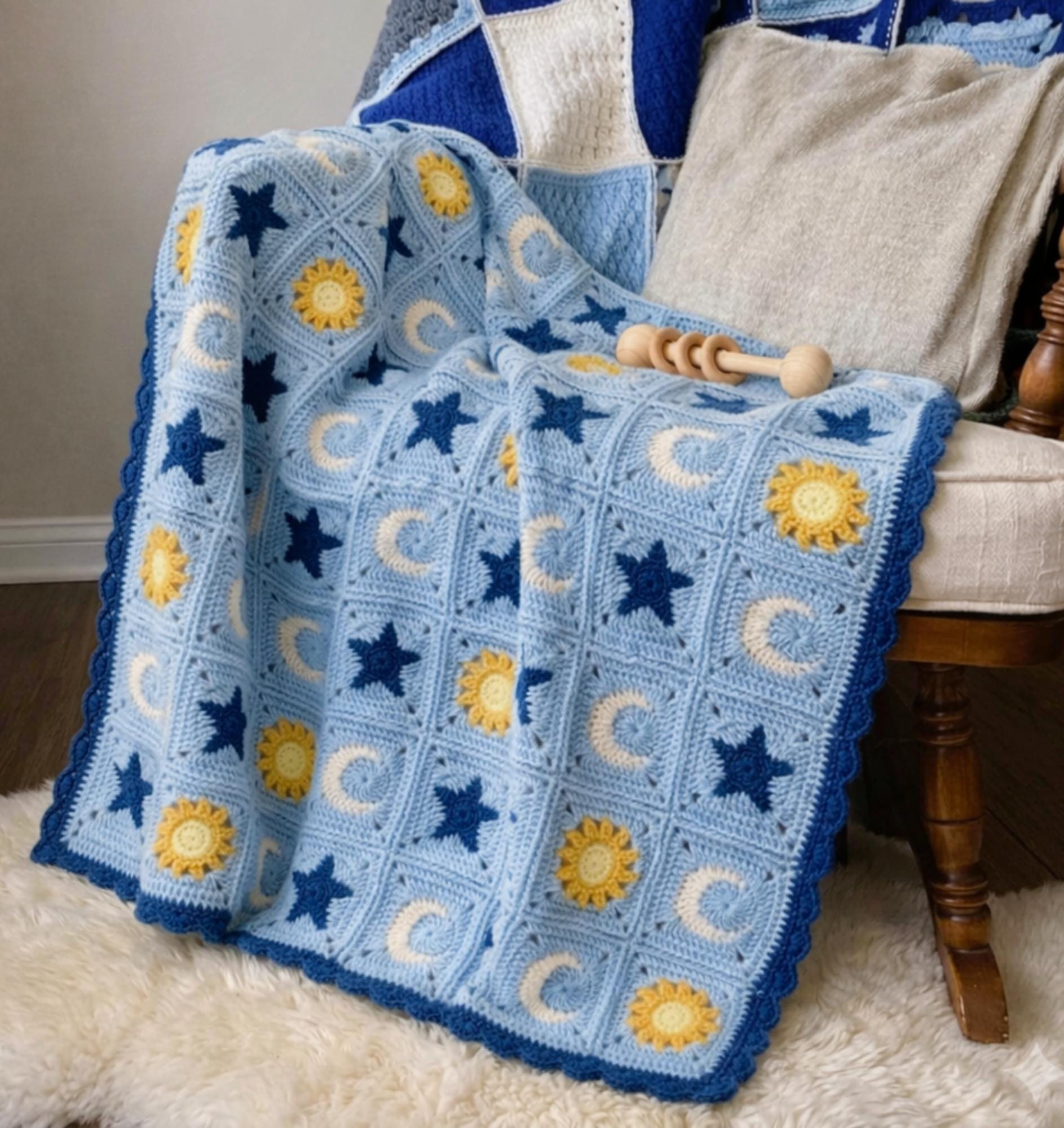 グラニースクエアブランケット - Etsy 日本