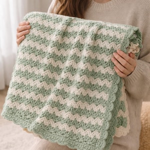 Iris Stitch Baby Blanket Crochet Pattern, Crochet Afghan Pattern (PDF Download)