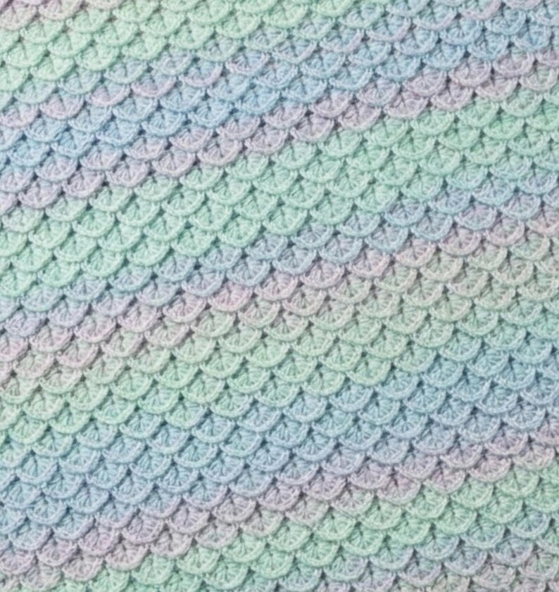 Crocodile Scales Crochet Blanket Pattern, Easy Crochet Blanket Pattern ...