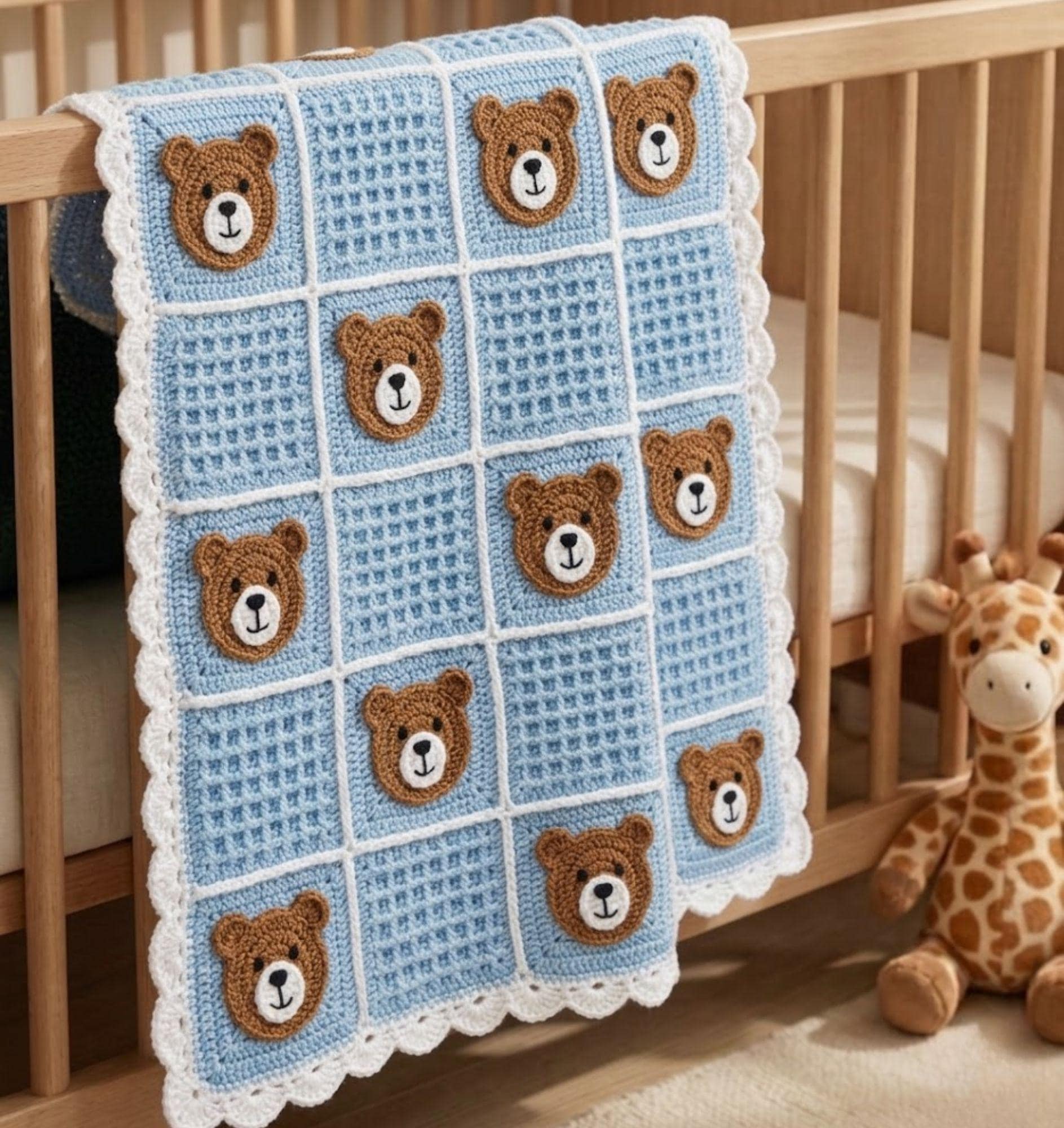 24 Teddy Bear Blanket Crochet Patterns for Cozy Baby Gifts, Loveys, and Keepsake Afghans 11 Crochet Teddy Bear Granny Square Blanket