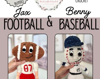 Crochet Pattern Bundle— Baseball & Football Players