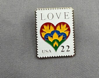 Vintage pin | 1987 Love Stamp | USPS collectible
