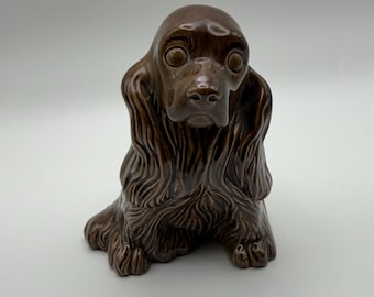Vintage ceramic dog | cocker spaniel | handmade animal figurine