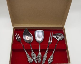 Vintage serving set | 1960s Reed & Barton silver plated hostess set