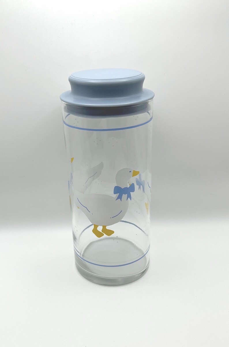 Vintage canister | Country Geese storage jar | cottagecore decor image 3