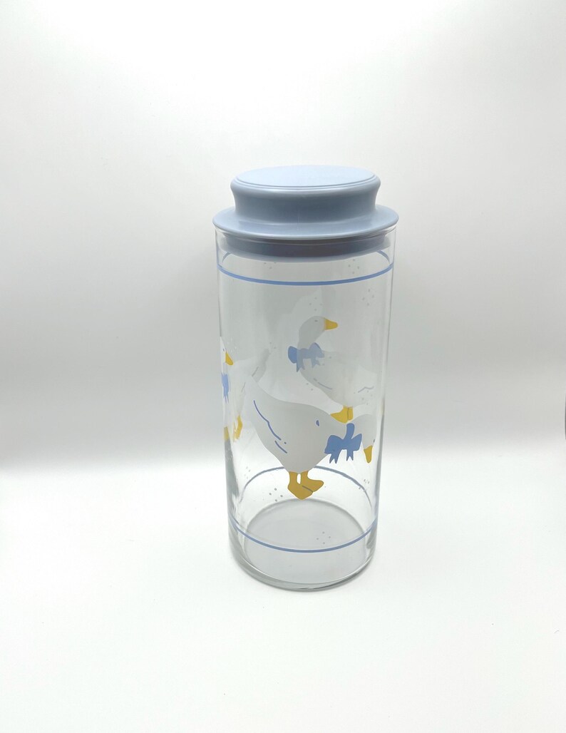 Vintage canister | Country Geese storage jar | cottagecore decor image 2