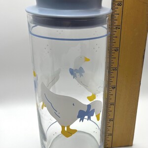 Vintage canister | Country Geese storage jar | cottagecore decor image 13
