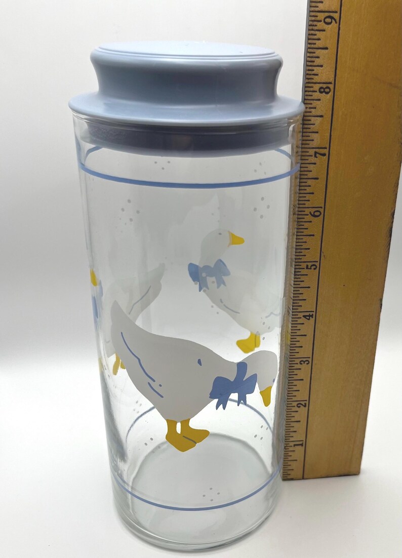 Vintage canister | Country Geese storage jar | cottagecore decor image 13
